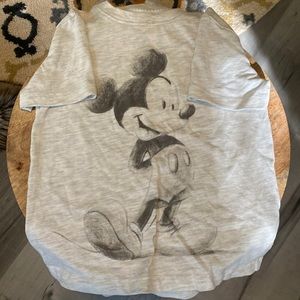 Disney Junior Mickey Mouse Classic Grey Black White Tee Shirt